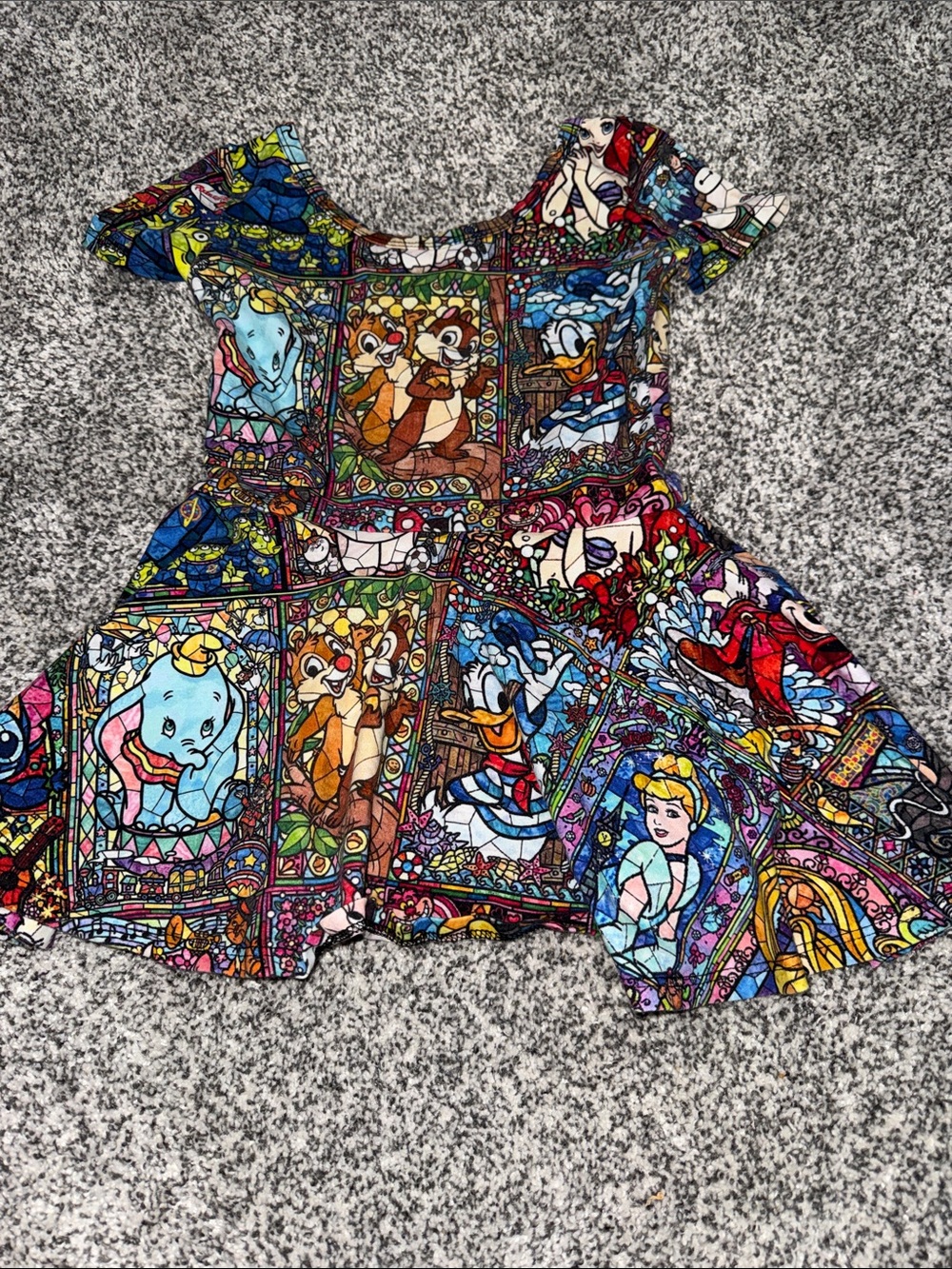 Wild Rich Kids Stainglass Disney Peplum Top Size 7/8